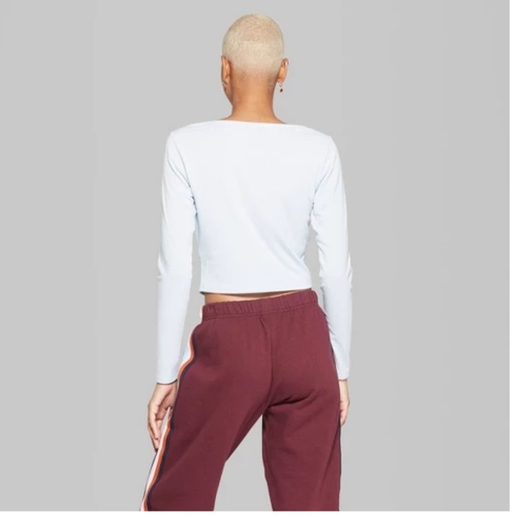 Long Sleeve Square Neck T-Shirt - 74-178 - Picture 2 of 2